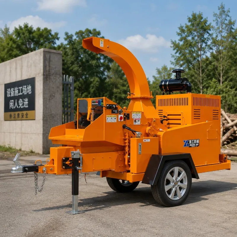 Industrial Wood Chipper Shredder Customized High Capacity Diesel Engine for Organic Mulch Compost