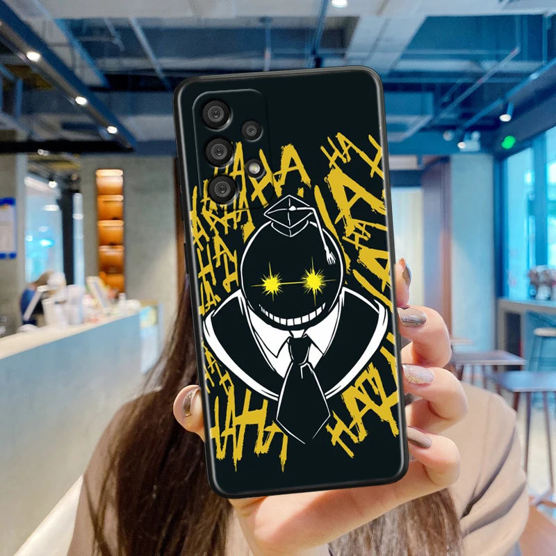 Assassination Classroom For Samsung A55 A35 A25 A15 A14 A73 A53 A13 A05S A03S A02S A71 A52 A32 Black Soft Phone Case