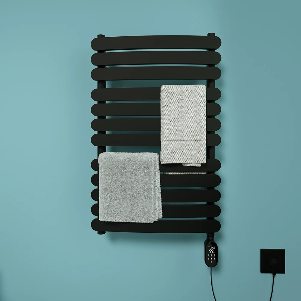 Toallero Panel táctil y aplicación Tuya Wifi Control toallero accesorios de baño con 45 ° C-65 ° C en calentador de toallas con control inteligente