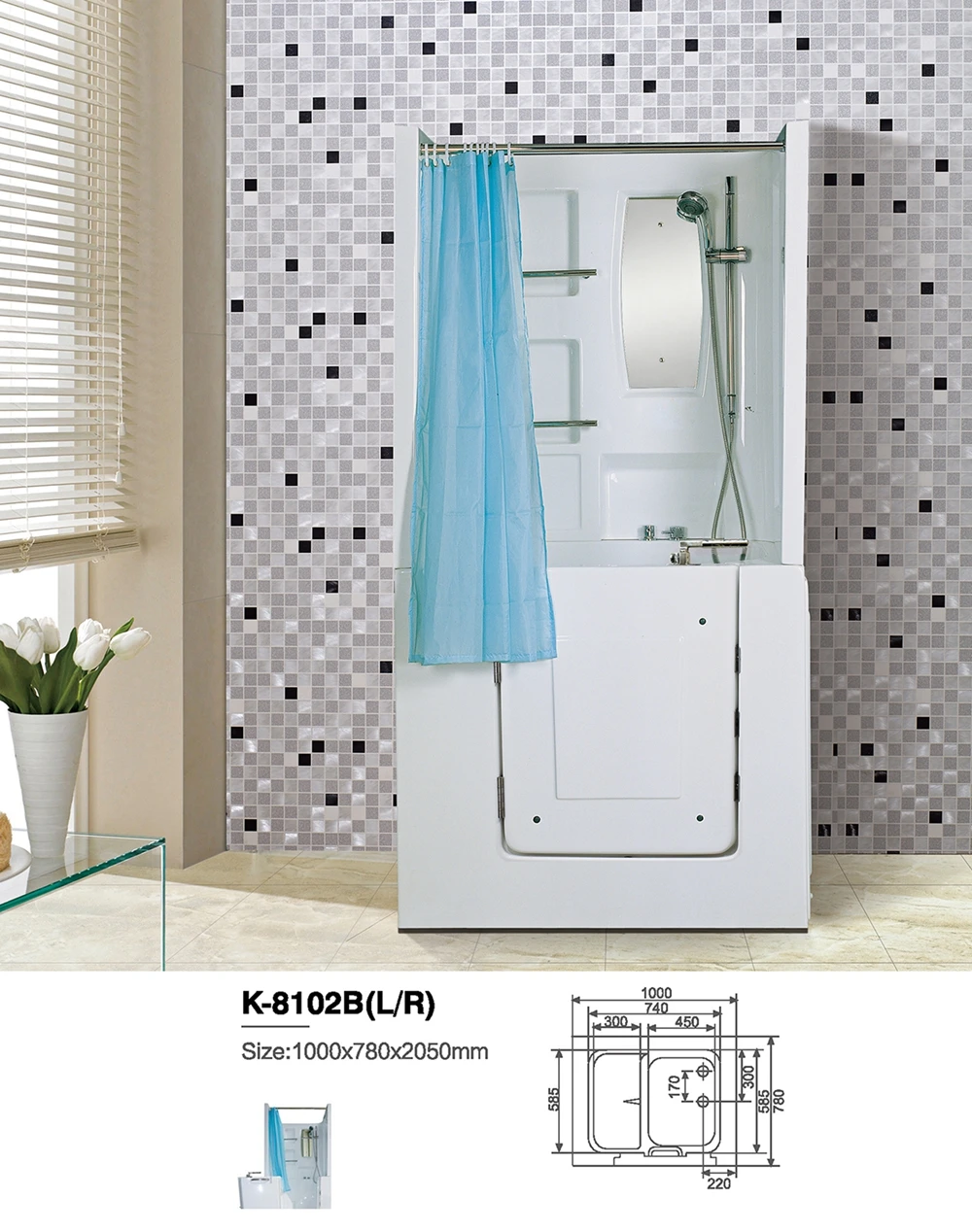 Freestanding Disability Walk In Massage Bathtub For Seniors Acrylic Soaking Tub With Door Easy Access Home Bathroom Use