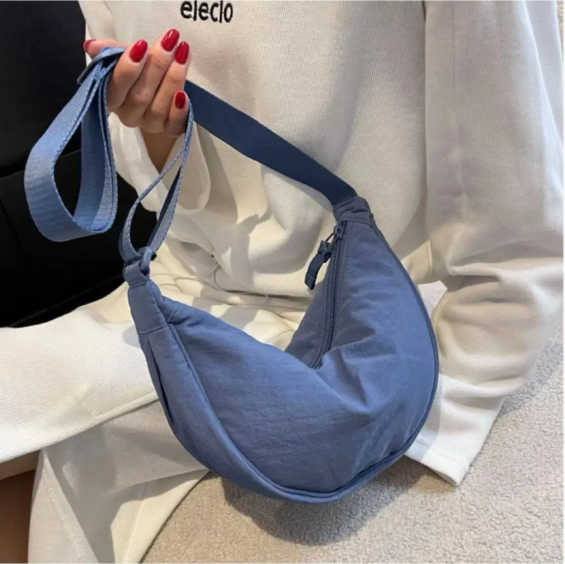 

2024 Casual Nylon Hobos Crossbody Bag for Women Designer Shoulder Bags Large Capacity Tote Lady Travel Shopper Bag Female Purses