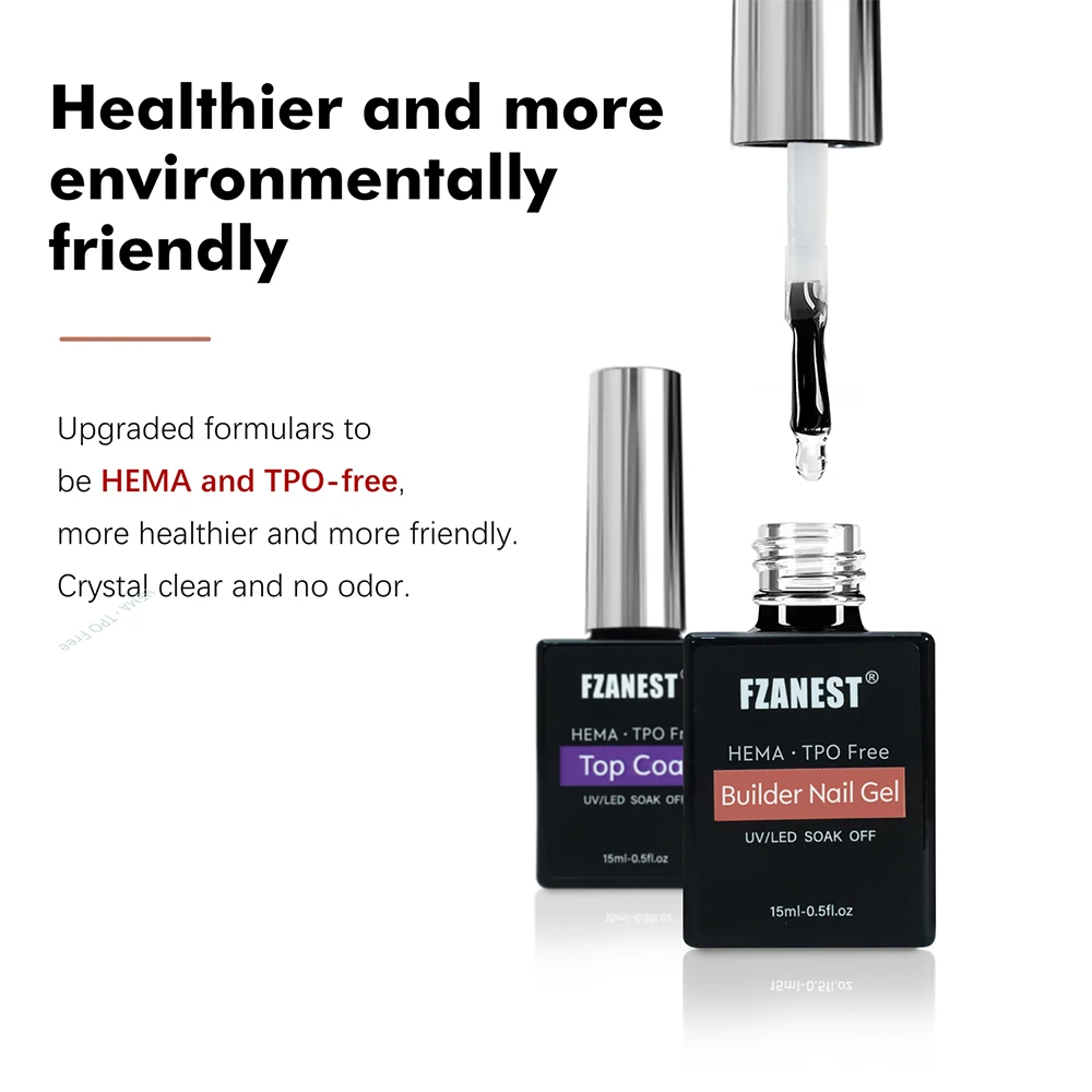 FZANEST HEMA TPO GRATIS langdurige professionele bouwer harde gel hoge hechting basisgel glans afwerking chipbestendige toplaag