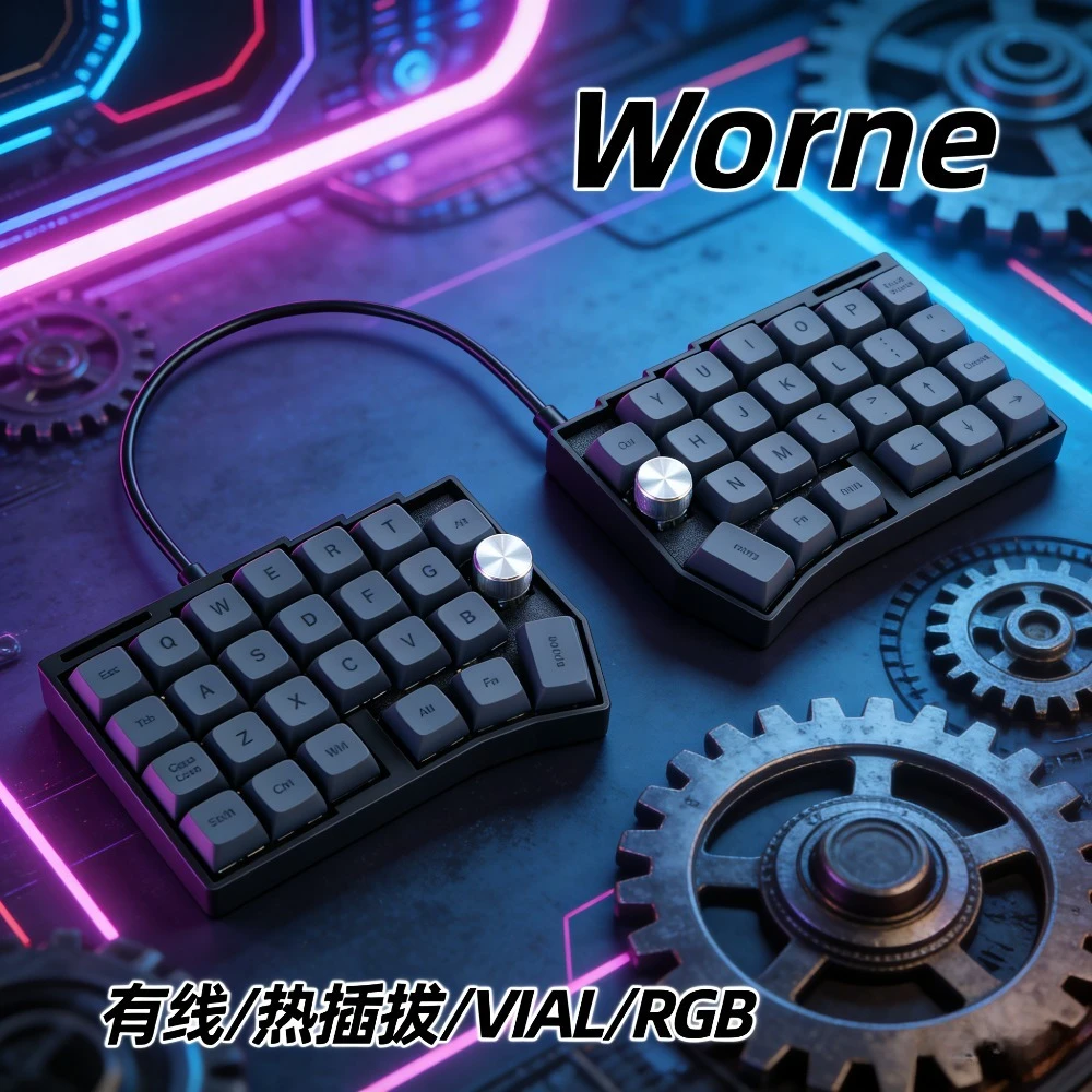 

Аналогичный комплект раскладной клавиатуры Cornix Worne 60% с проводным подключением, возможностью горячей замены, двумя ручками управления, механической клавиатурой, эргономичным дизайном, бесшумными переключателями и RGB-подсветкой.