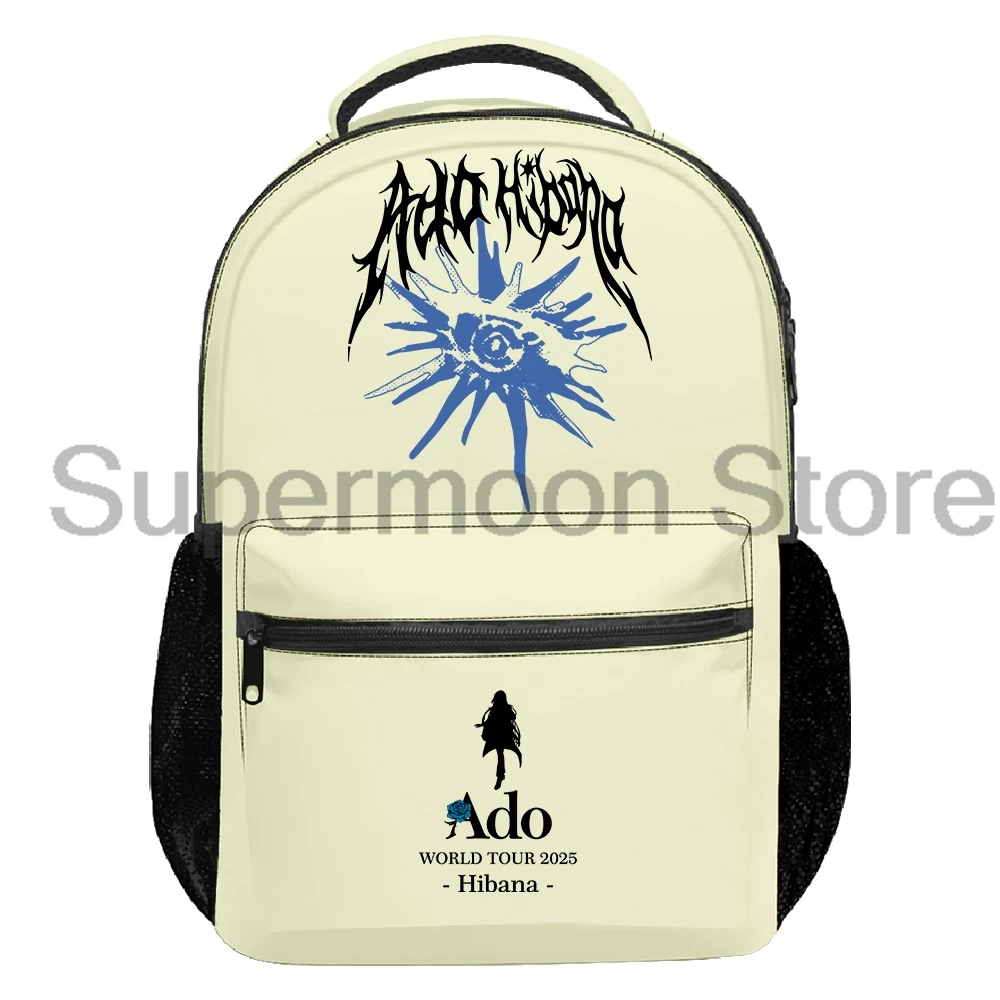 Ado Hibana Merch Rucksack Women Men Casual Daypack Unisex Travel Bag Outdoor Backpack