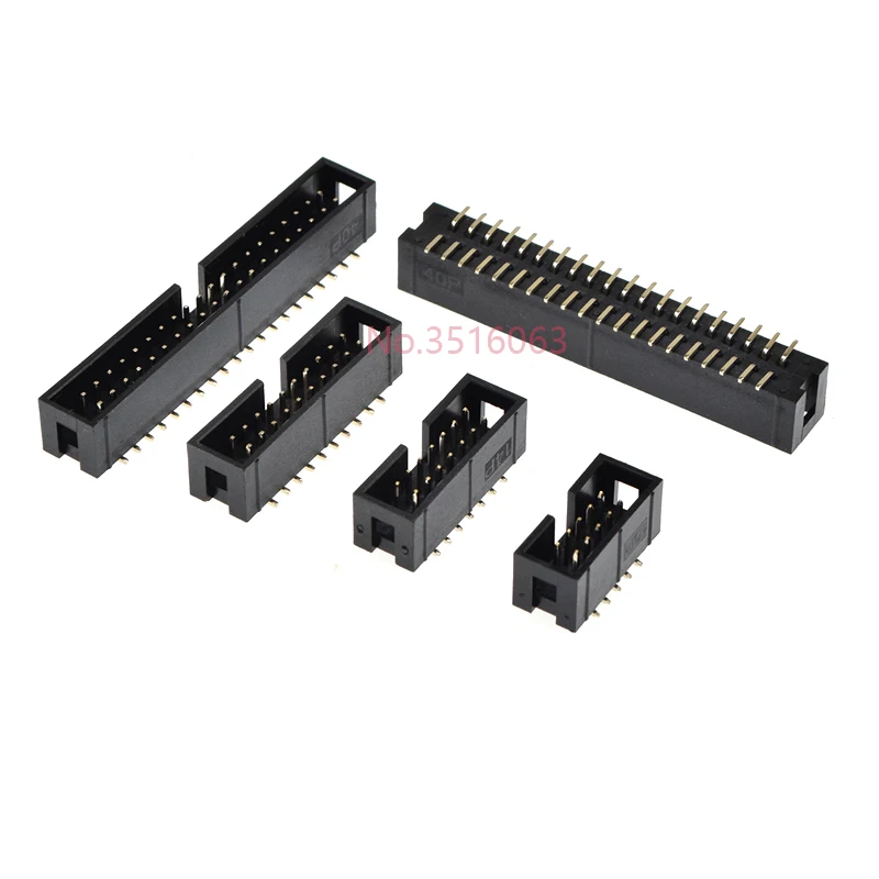 10Pcs SMT DC3 6/8/10/12/14/16/20/30/40 Positions IDC Dual Row 2.54mm Pitch Connector SMD PCB IDC Socket