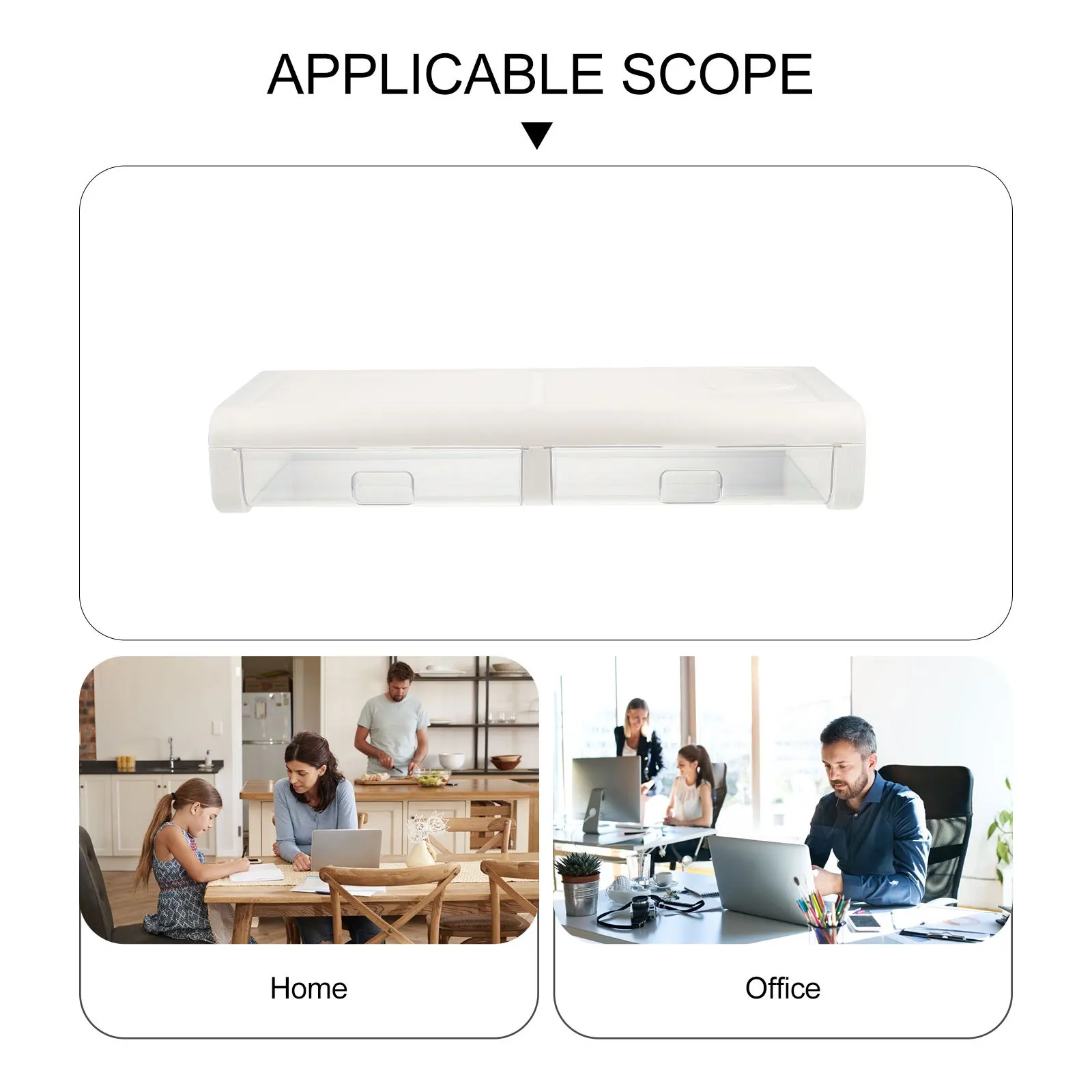 

Plastic Computer Monitor Stand Heightening Rack with Drawer Compact Desktop Storage Organizer Office Use Monitor Stand