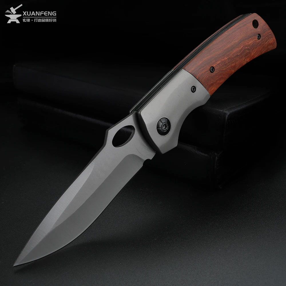 XUANTENG Folding Knife Camping Survival Portable Fruit Knife High Hardness Outdoor Survival Knife