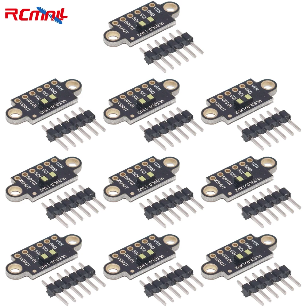 

RCmall 10PCS VL53L1X Laser Ranging Sensor Module TOF Distance Range 400cm Measurement Extension Board Module CJMCU-531