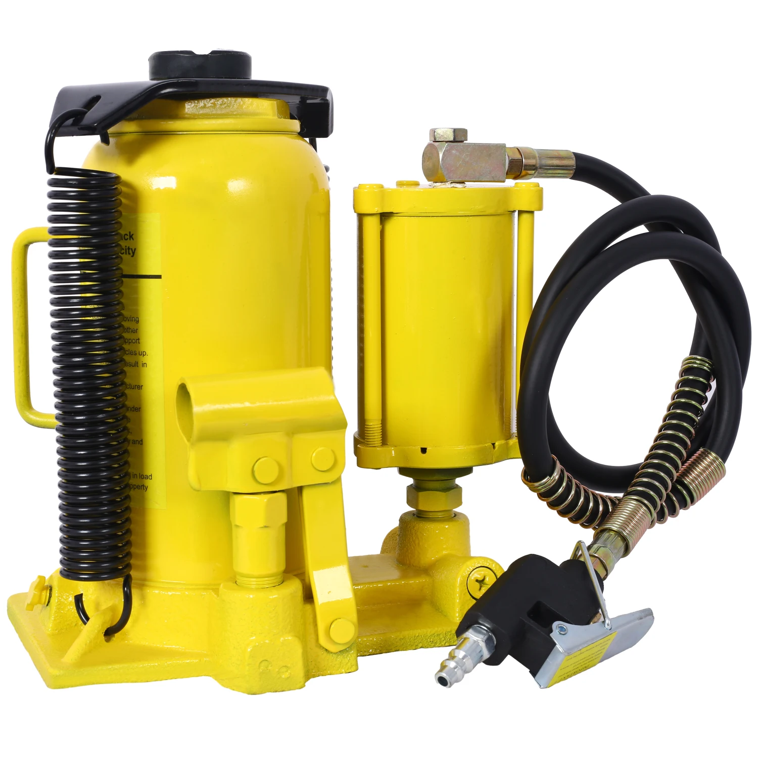 

Air Hydraulic Bottle Jack, 20 Ton/44029 LBS All Welded Bottle Jack, 10.2-19.7 inch Lifting Range, Manual Handle and Air Pump, fo