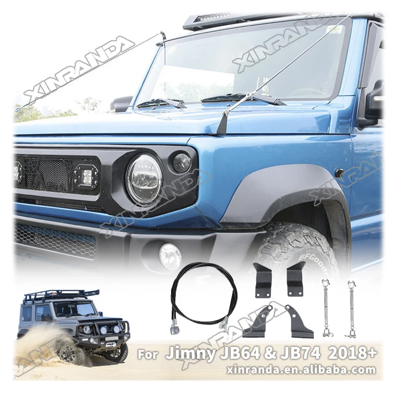 Car Steel Limb Riser Kit for Suzuki Jimny 2019 2020 2021 2022 2023 2025 JB64 JB74 JC74 Obstacle Eliminate Rope Protector