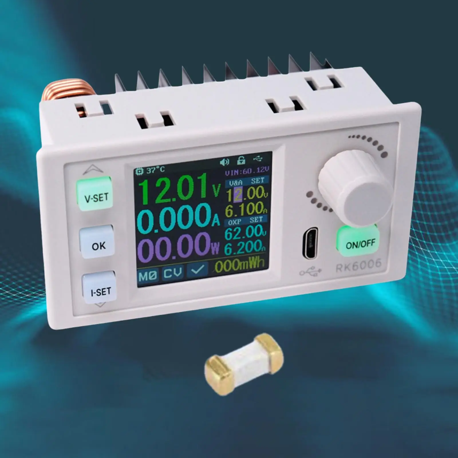 DC Voltage Regulator Panel Mount Easy to Use with 10A Fuse 60V 6A