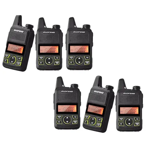 1-6 PCS Baofeng BF-T1 UHF 400-470MHz 미니 워키토키 양방향 햄 라디오 20CH 인터폰