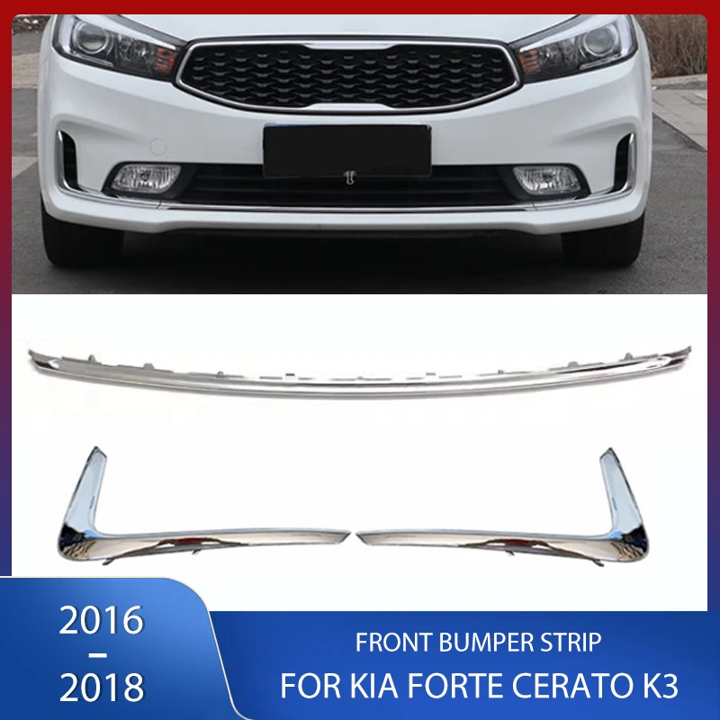 

Front Bumper Fog Light Cover Bright Strip Reflective Sticker Chrome Trim For Kia Forte Cerato K3 2016 2017 2018