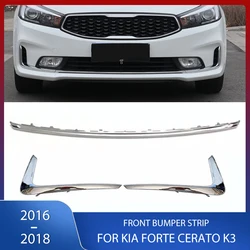 Front Bumper Fog Light Cover Bright Strip Reflective Sticker Chrome Trim For Kia Forte Cerato K3 2016 2017 2018