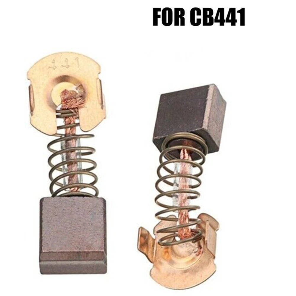 Escobillas de fibra de carbono, 2 unidades/juego, 7x10,8x11mm, para MAKITA CB-441 CB-432, repuesto de cepillos de Metal gris