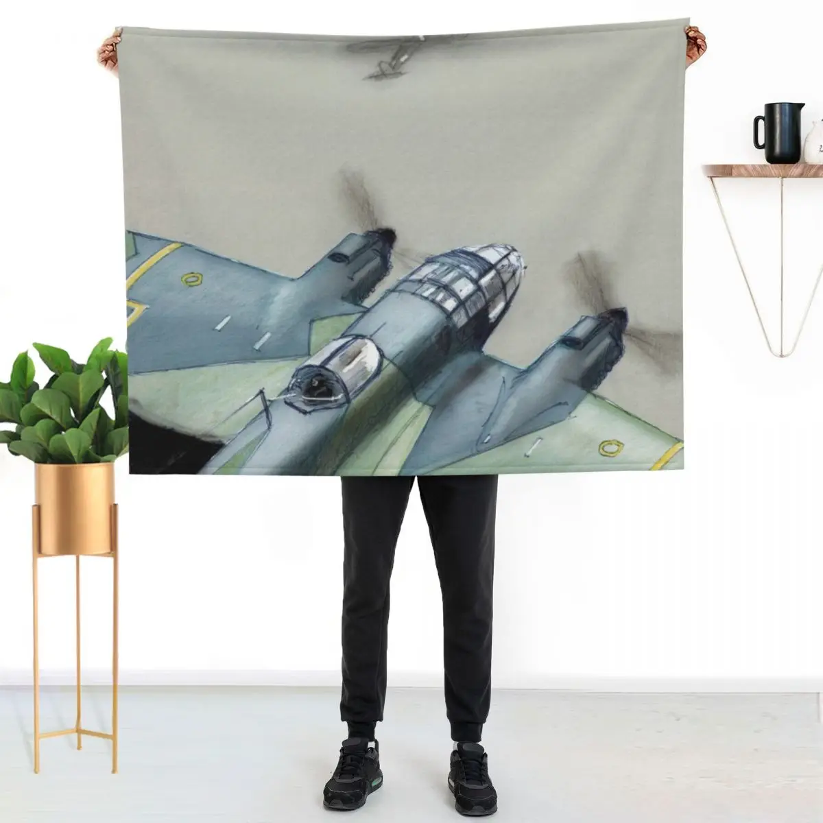 He-111 bomber by Dennis Weber of ShreddyStudio Throw Blanket Loose Extra Large Throw Soft Plush Flannel Luxury Throw Blankets