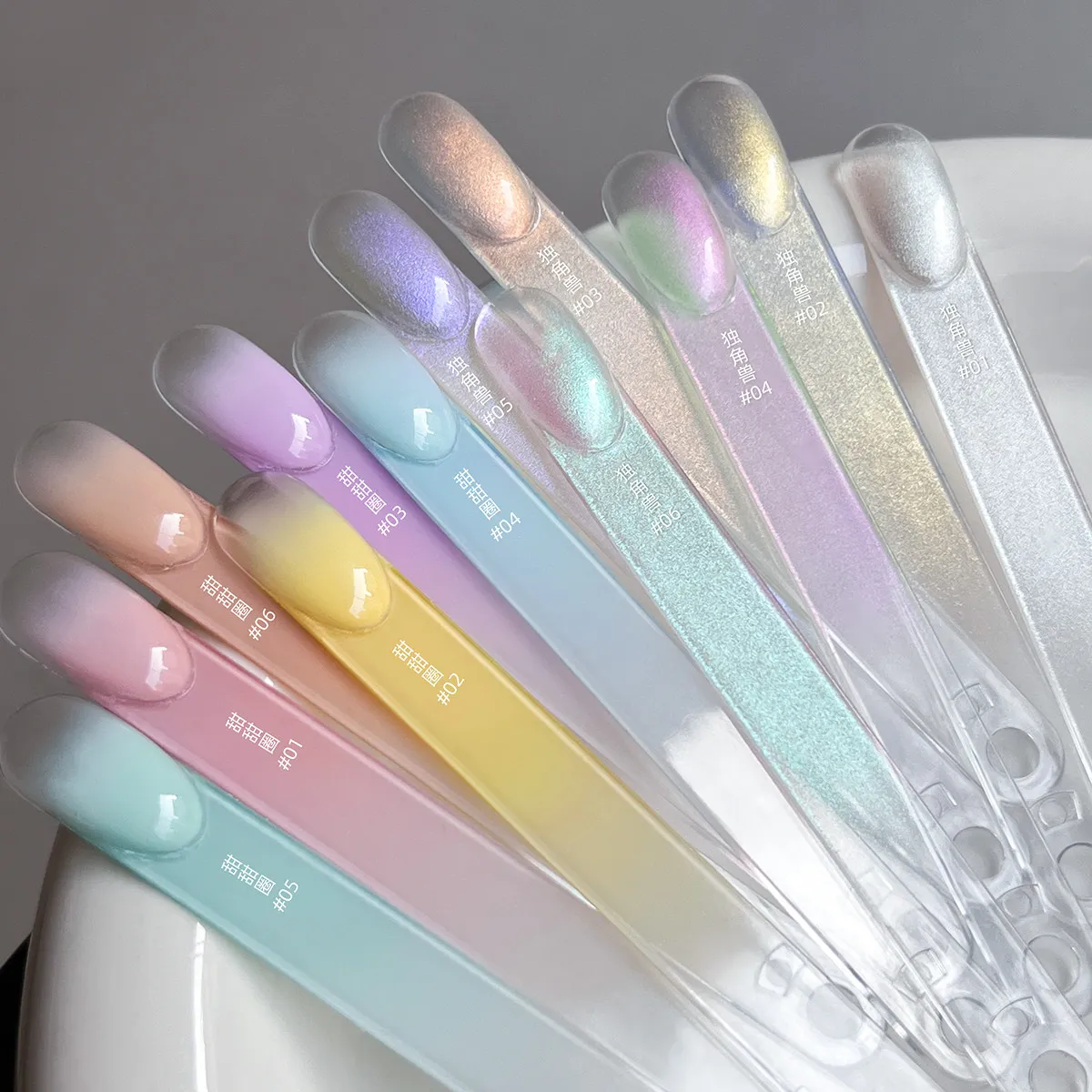 NAIL&YOLLY Pat Painting Mud Gel Palette Aurora Macaron Spring Summer Pastel Shades Acetate Foil Transfer Stamping Nail Art Gel