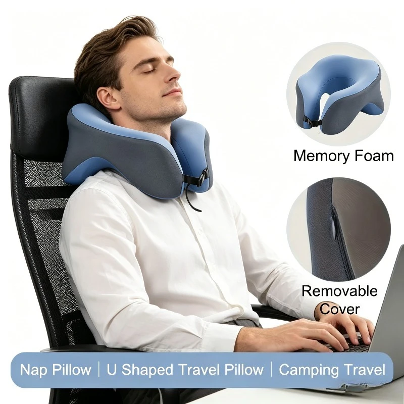 Multifunctional U Shaped Nap Pillow for Office School, Soft Face Down Sleeping Pillow for Lunch Break