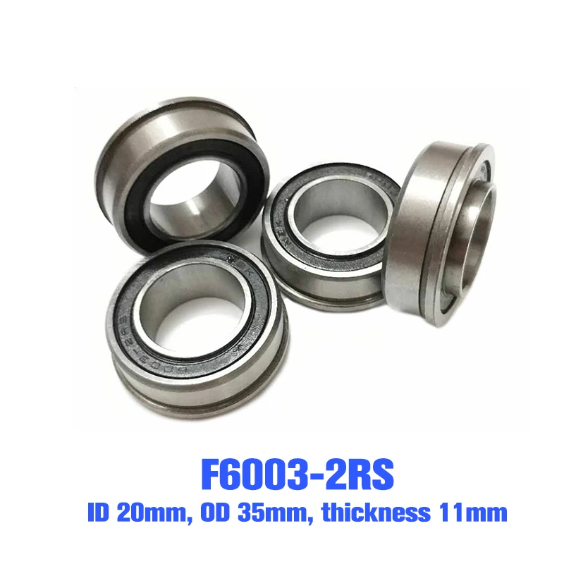 1PCS F6003-20-2RS 20x35x11 Flange Deep Groove Trolley Ball Bearing Sealed Wheelbarrow