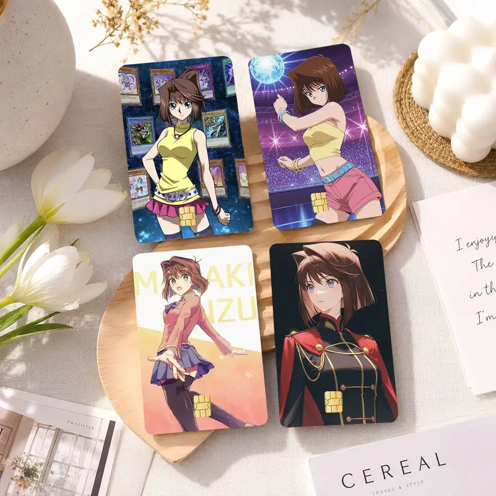 Anime Yu-Gi-Oh T-Tea Gardner 4pcs 1Set Card Stickers Small Waterproof Chip 4PCS Card Sticker Anti-Scratch