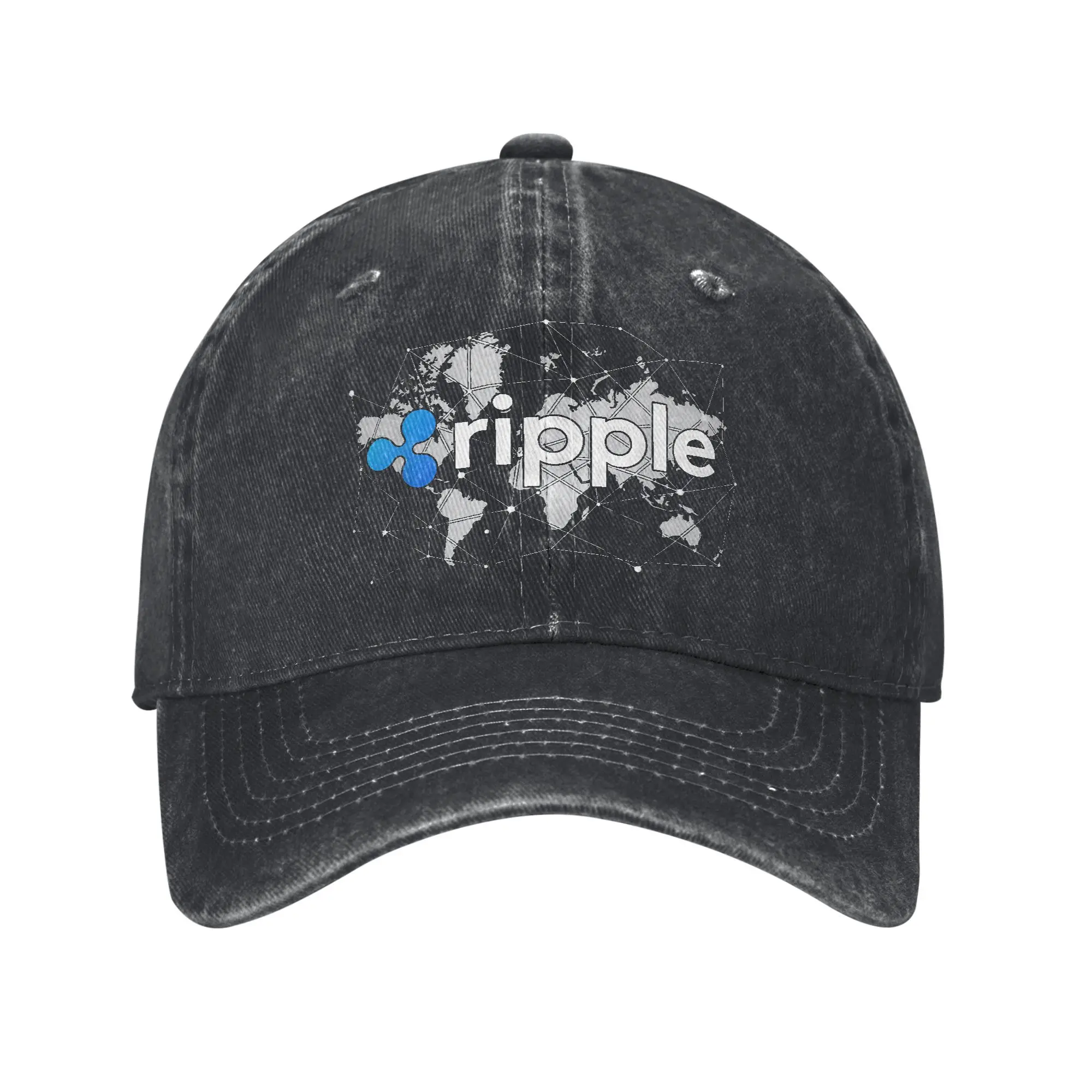

Ripple XRP Logo Crypto Trader World Map Blockchain Casual Baseball Cap For Women Summer Outdoor Gym Trucker Hat Baseball Caps