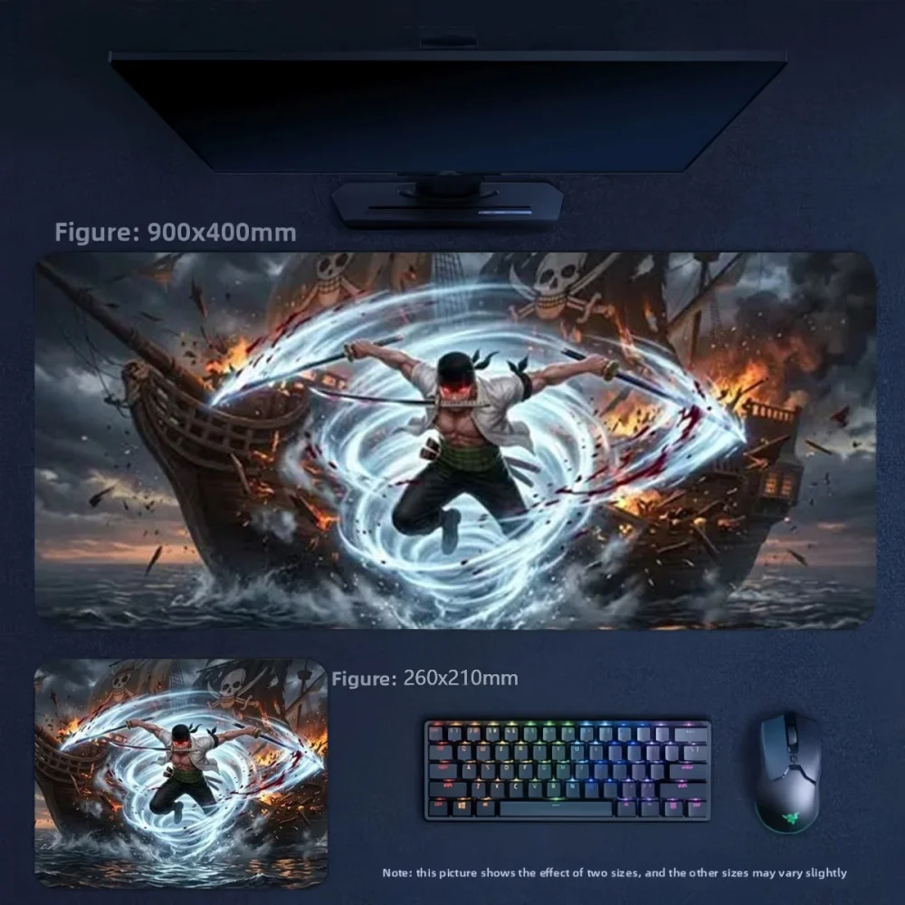 Anime Leather Mouse Pad Table Mat Waterproof Non-slip High Definition Cartoon Anime ONE PIECE Luffy Nami Zoro Leather Mouse Pad