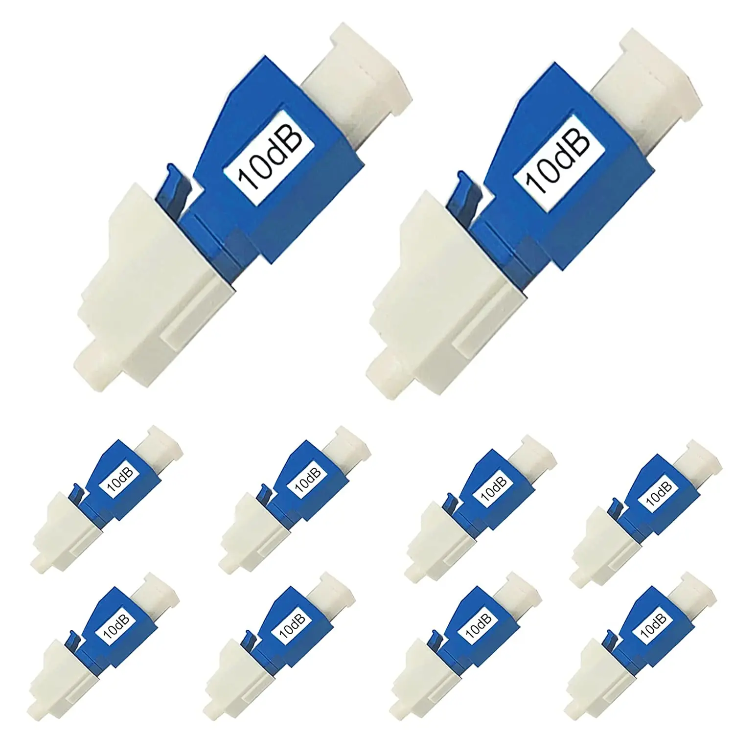 10PCS/Lot Attenuator 3dB 5dB 7dB 10dB LC Fiber Optic Attenuator Plug-In Connector Single Mode Fixed Optical Application