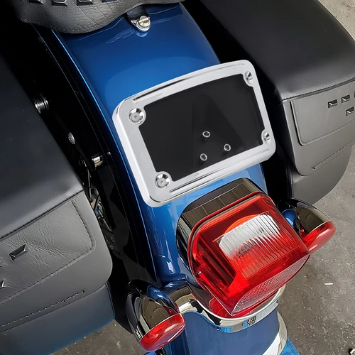 Imagen 1 del producto Soporte para matrícula de motocicleta, soporte de marco de montaje de 3 orificios de plástico para Harley Dyna Sportster XL 883 1200 Softail