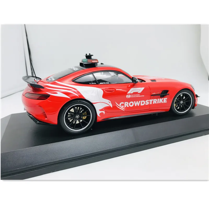 Minichamps diecast 1/18 escala mercedes-benz liga modelo carros benz amg gtr policecar jogar veículos brinquedo para meninos presente caixa original