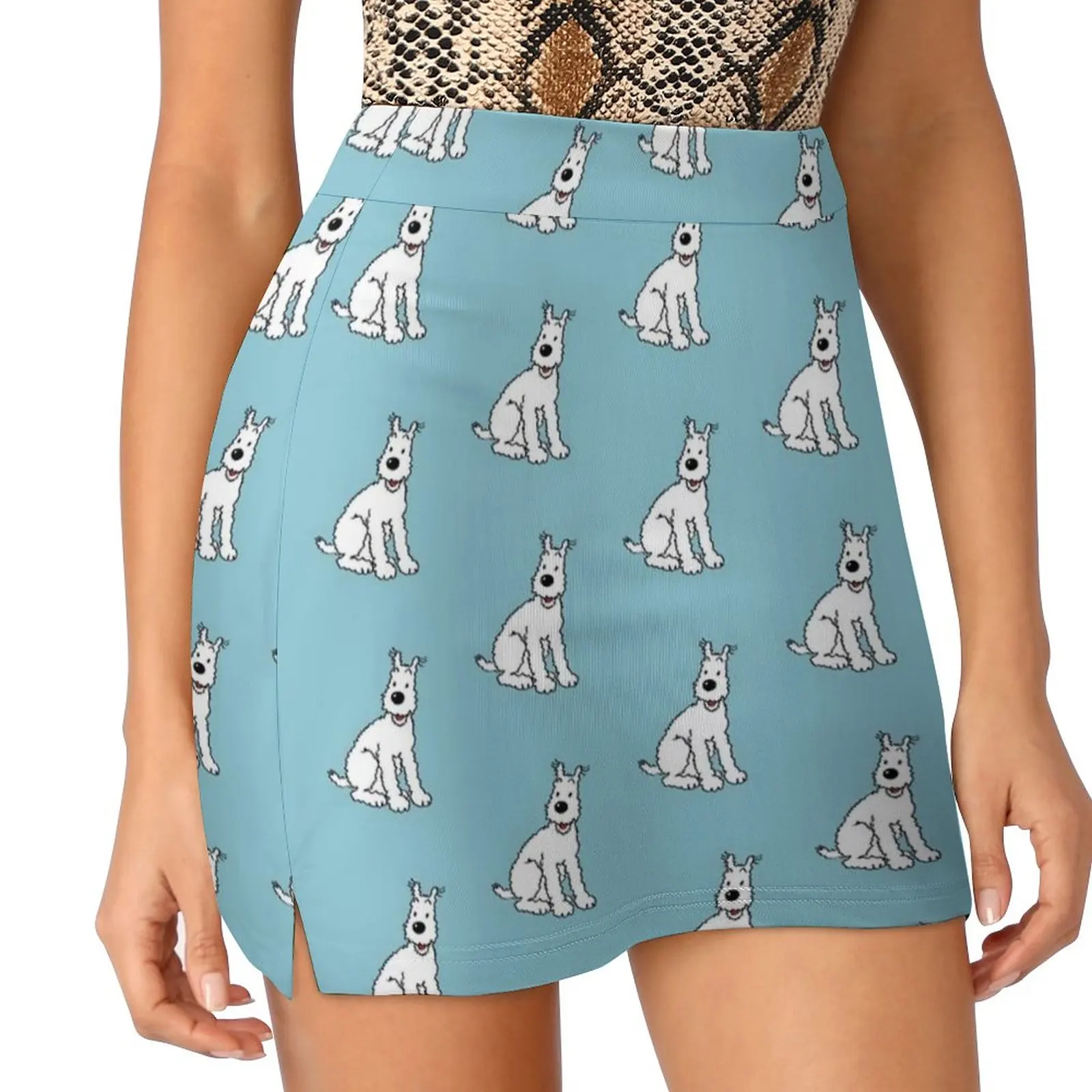 

Snowy Dog Tin Tin Women's skirt Aesthetic skirts New Fashion Short Skirts Snowy Tin Tin Dog Milou Cartoon Belgium Dog Character