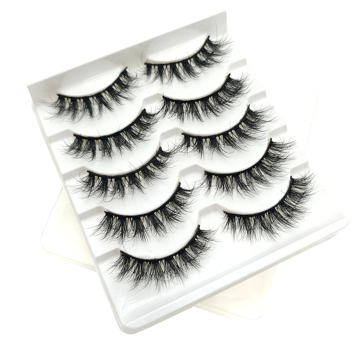 40 Style 5 Pairs Makeup Eyelashes 3D Mink Lashes Fluffy Soft Wispy Natural Cross Eyelash Extension Reusable 5D False Eyelash