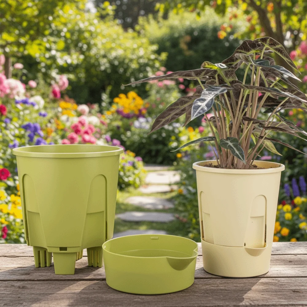 Plastic Self Absorbing Flowerpot Water Storage Tall Drain Holes Breathable Flowerpot Thickened Large Capacity
