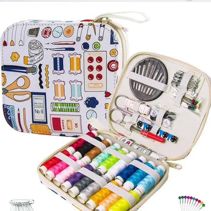 Premium Home Sewing Kit Complete Set - High Quality Multi-Color Threads, Practical Sewing Tools for Mending & Tailoring