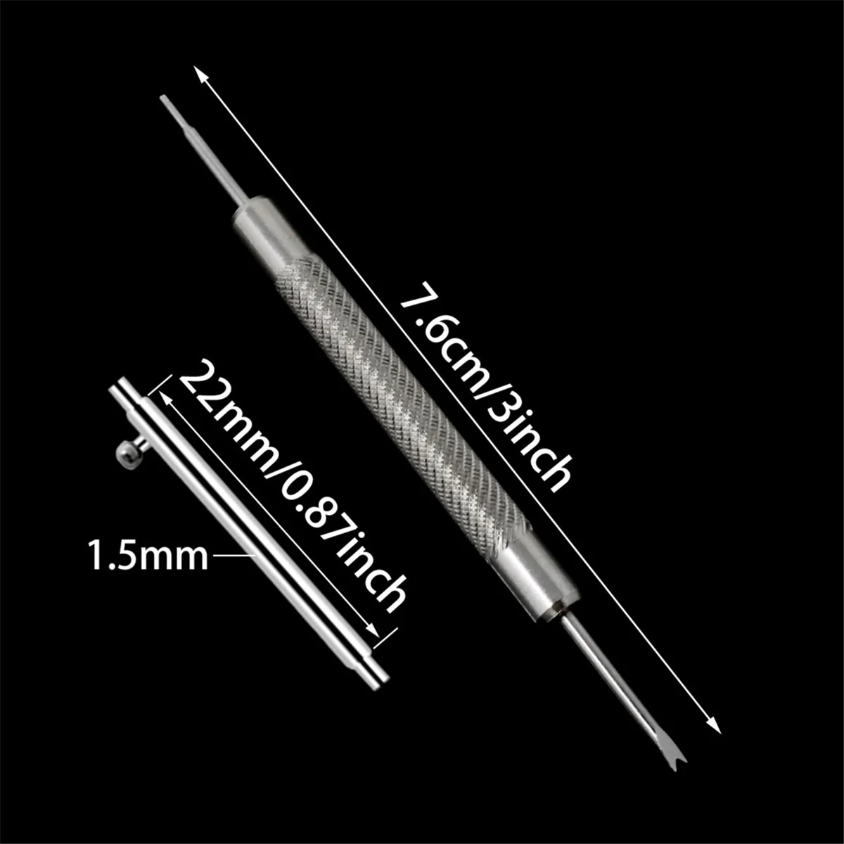 40PCS L 22mm Dia 1.5mm Stainless Steel Quick Release Spring Bars with 2PCS Double Tip Watch Band Remove Tool