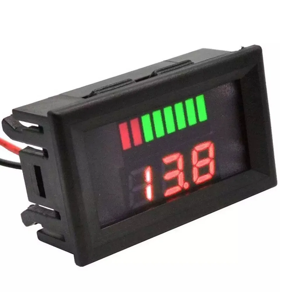 Digital Battery Voltmeter 12V 72V for Car Marine Motorcycle with Accurate Voltage Meter and Battery Power Bars