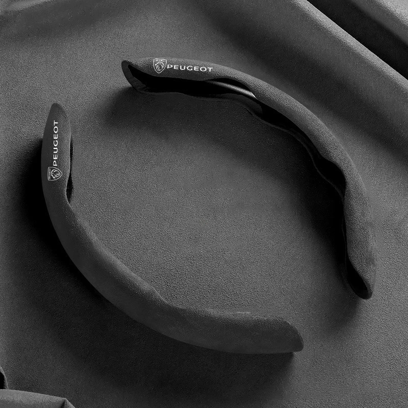 Suede Car Steering Wheel Cover Booster Anti-slip Cover For Peugeot 308 307 208 206 306 207 108 301 508 RCZ Rifter 3008 Accessory