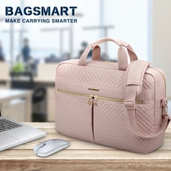 BAGSMART-bolsas para ordenador portátil para mujer, maletín de trabajo de 15,6 y 17,3 pulgadas para Macbook Air Pro 13 y 15