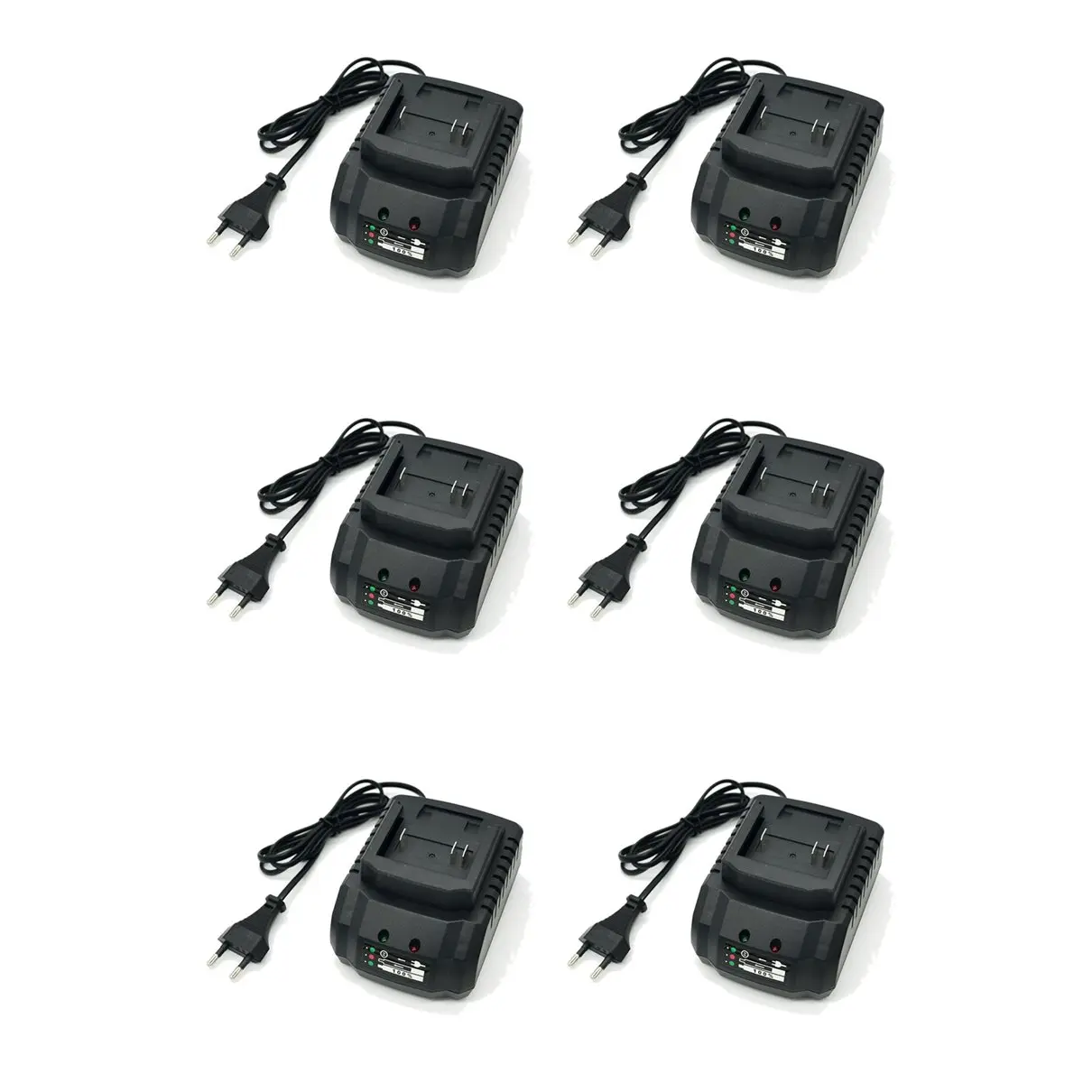 

2025 НОВОЕ зарядное устройство 6X для литиевой батареи 18 В 21 В применяется к аккумуляторной дрели, угловой шлифовальной машине, электрическому вентилятору, электроинструмента, вилке европейского стандарта