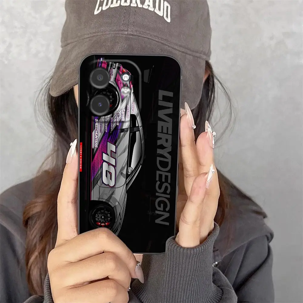 Tokyo JDM Drift Sports Car Cover Phone Case For Infinix NOTE 12 GT 20 30 40 50 50X 60 TECNO POVA NEO 2 4 5 6 7 Pro Funda Shell