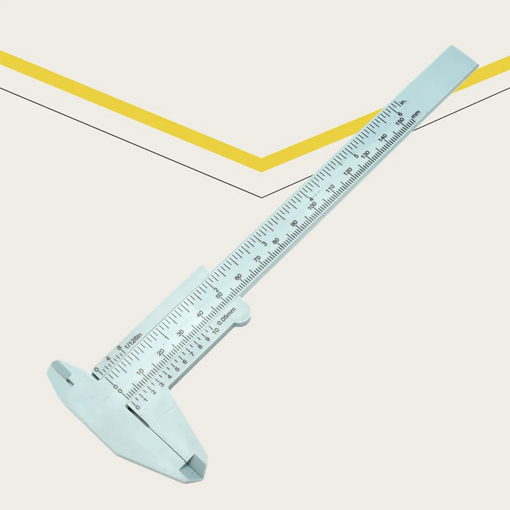 

150Mm Mini Vernier Caliper Plastic Metric Measuring Tool For Industrial Diy Use Lightweight Durable Gauge Two Way Step Depth