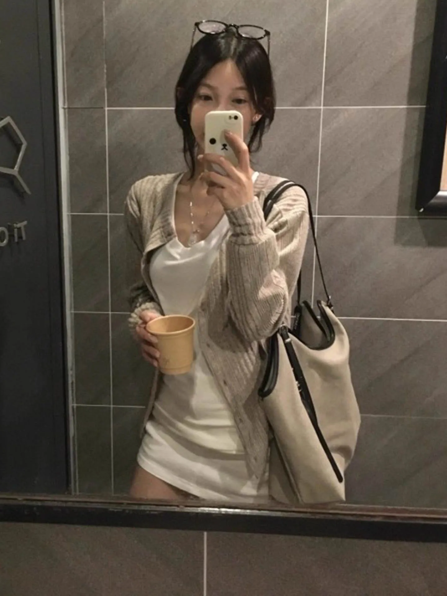 

Корейский вязаный свитер Sle Long Sve, женское пальто, новинка 2025, ленивый свитер, кардиган, верхняя одежда, топ, мягкий свободный крой