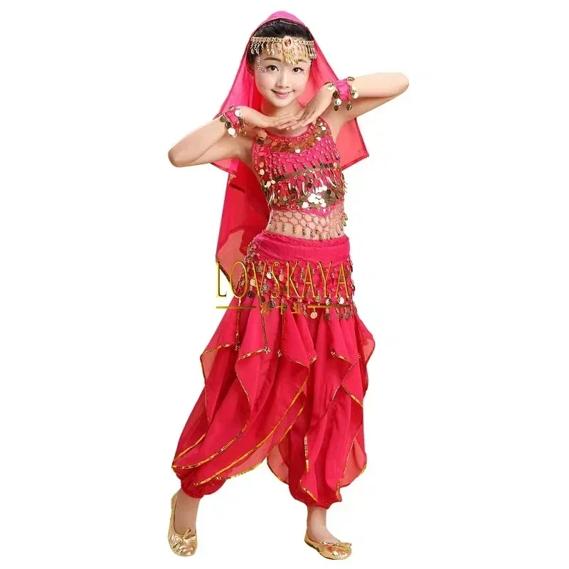 New Arrival Belly Dance Costume for Kids Professional Indian Dance Clothing Set  for Competition