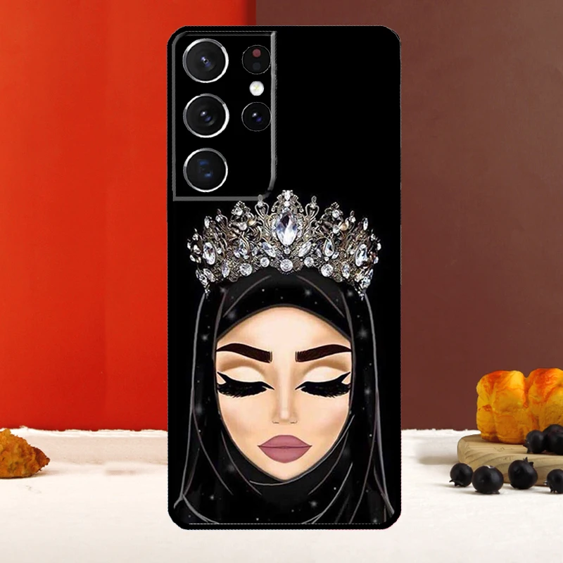 Islamic Arabic Hijab Girl Cover For Samsung Galaxy S25 S24 S23 S22 S21 S20 S26 Ultra S10 Plus S25 FE S24 FE Phone Case view 3