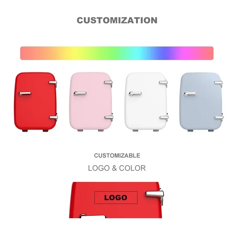 حار Sales4l المحمولة رائجة البيع الوردي لطيف 12 فولت 100 فولت 240 فولت سيارة والمنزل استخدام علب الثلاجة الصغيرة مستحضرات التجميل ثلاجة صغيرة