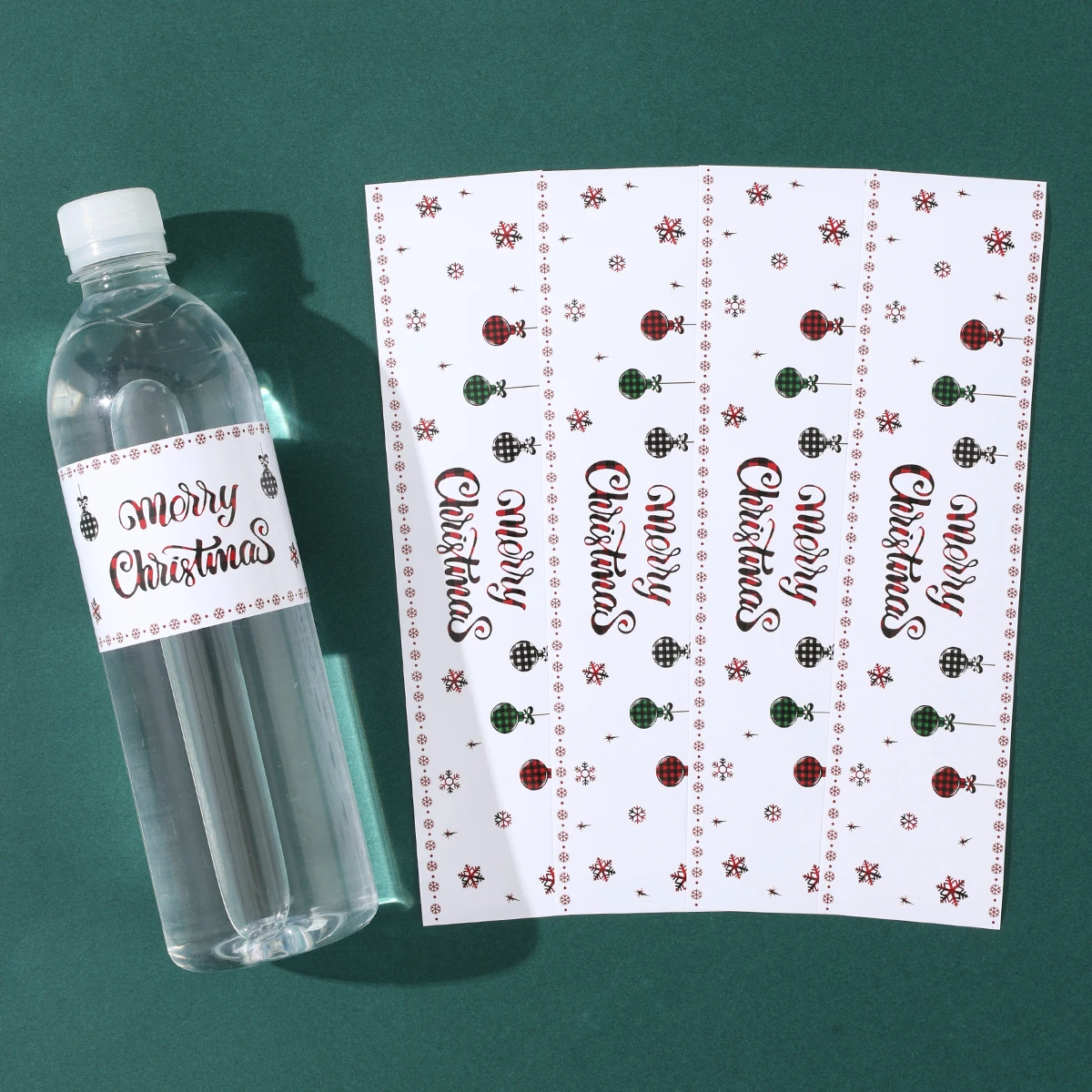 

10/24pcs Merry Christmas Water Bottle Labels Christmas Gift Pendant Labels Christmas Decoration for Home 2025 Happy New Year Dec
