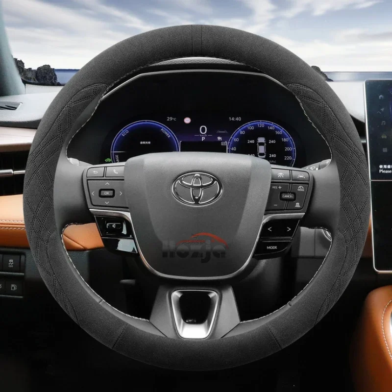 

Suede Car Steering Wheel Cover for Toyota Camry XSE Highlander Corolla Sienna RAV4 Yaris Cross Prius 2024 2025 Accessories