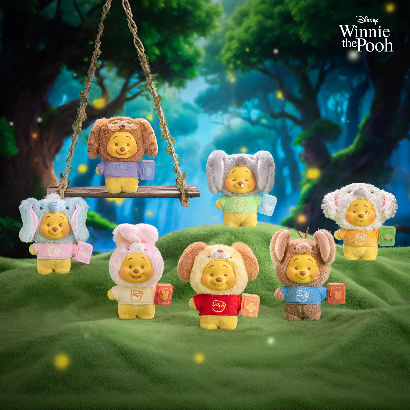 

New Miniso Top Toy Winnie The Pooh Animal Storybook Series Plush Blind Box Figure Vinyl Dolls Keychain Pendant Mystery Box Gift