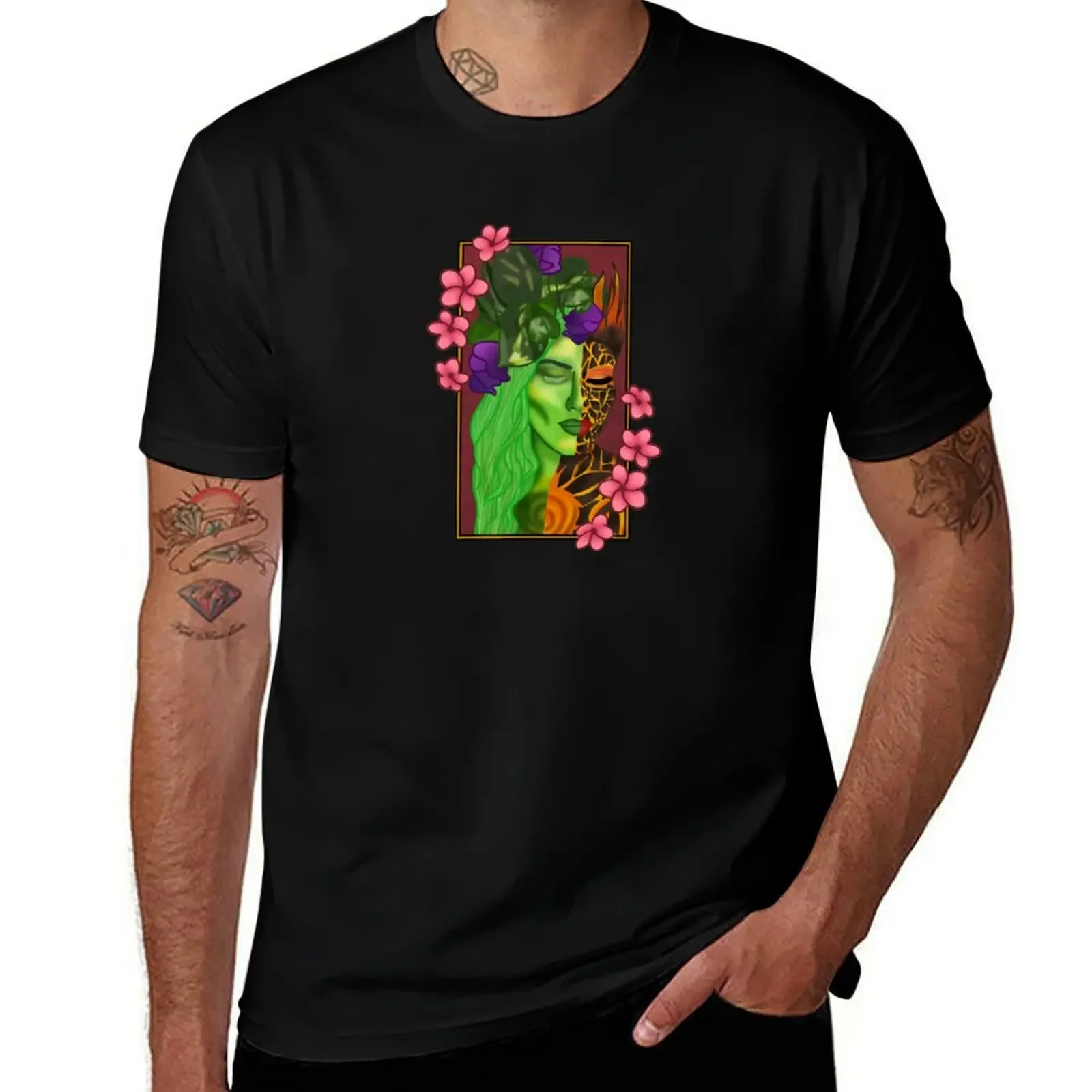 

Two Halves: Te Fiti & Te Ka T-Shirt shirts graphic tee custom t shirt quick-drying funny t shirts for men