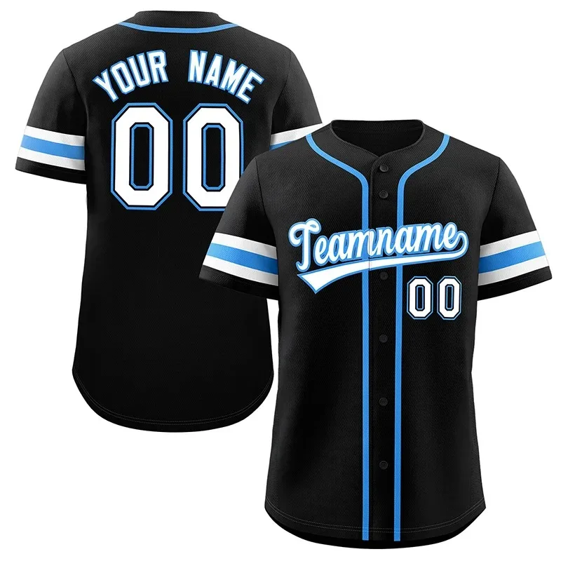 Customize Baseball Jersey Team Shirt Print Personal Name Number Stripe Hip Hop Sportswear Custom Baseball T-shirt Men/Women/Kids