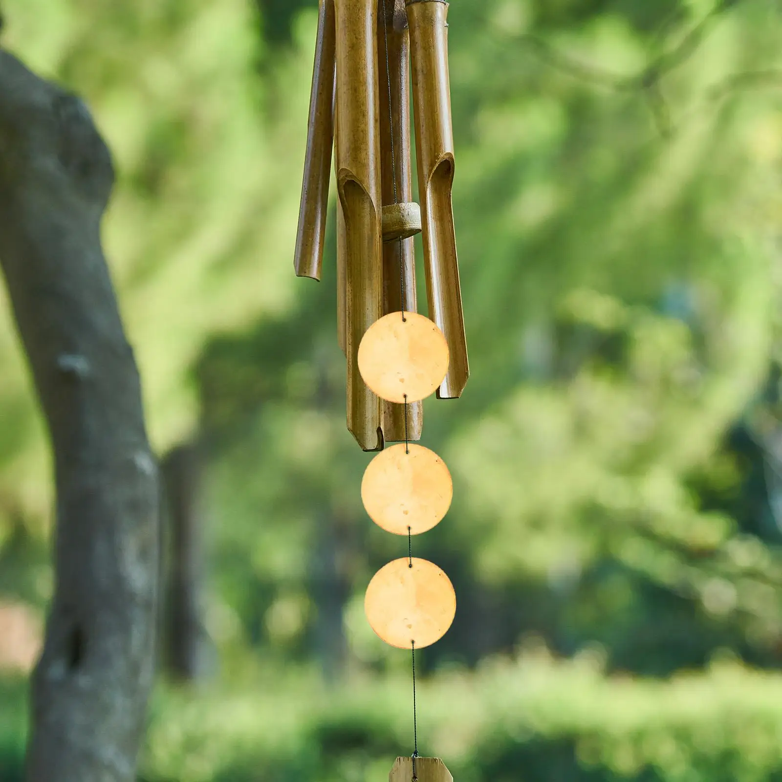 100 Pcs DIY Pendant Decorative Shell Pieces Blue Ornaments Round Shells Charms Material Wind Bell Making Accessories